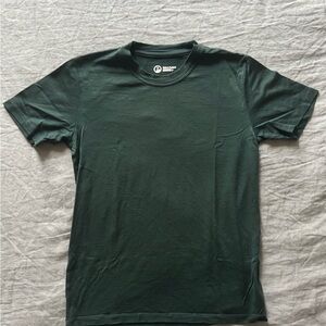 Outlier Ultrafine Merino T-Shirt (Cut One) - S - Hunter Green - 100% wool